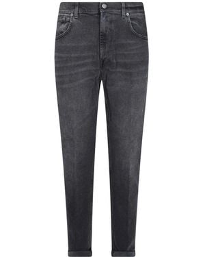 Dondup Jeans ,Zwart ,Katoen Pantalone Ervin - Grijs