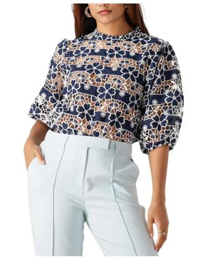 Aaiko Overhemden ,Veelkleurig ,Leer Shaila Pes 526 - Blauw