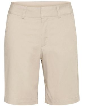 Kaffe Korte Broeken ,Hoge Taille City Shorts Veergrijs - Naturel