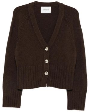 Soft Goat Truien & Vesten ,Bruin ,Wol V-Hals Vest