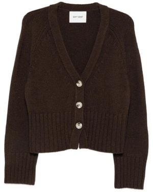 Soft Goat Truien & Vesten ,Bruin ,Wol V-Hals Vest
