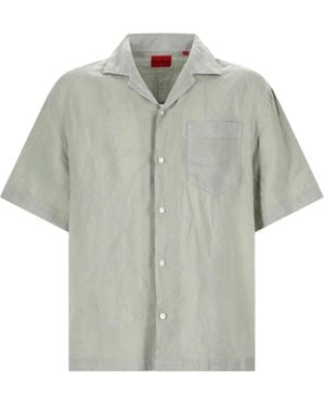 HUGO Ellino Short Sleeve Camp Shirt - Groen