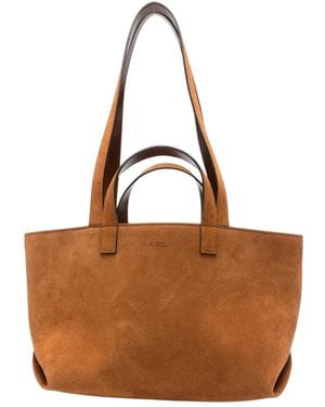 A.P.C. Tote Bags - Marron