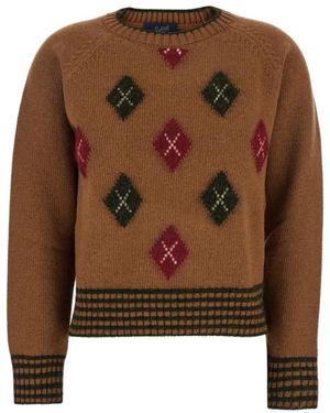 The Seafarer Round-Neck Knitwear - Marron