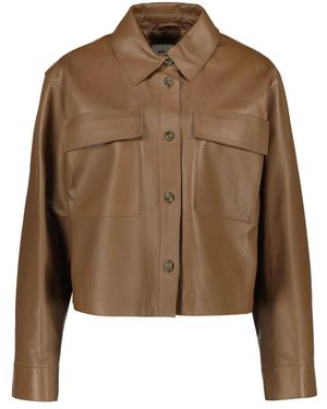 Max Mara Wkdpiovra Lederjacke - Braun