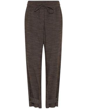 GUSTAV Cropped Trousers - Brown