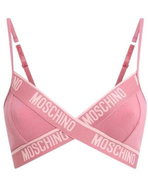Moschino Ondergoed ,Roze ,Katoen Stretch Katoen Jersey Bh