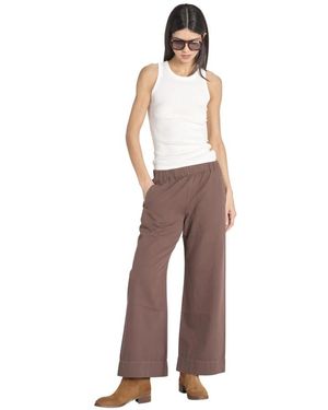 TRUE AVENUE Wide Trousers - Brown