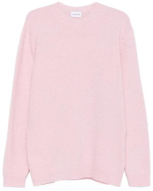 Scaglione Bouclé Pullover Mit Rundhalsausschnitt - Pink