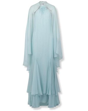 retroféte Lirael Chiffon Kleid - Blau