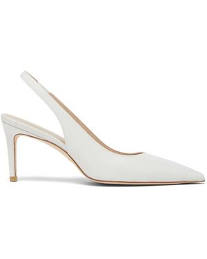Stuart Weitzman Stuart 75 Slingback Pump - Weiß