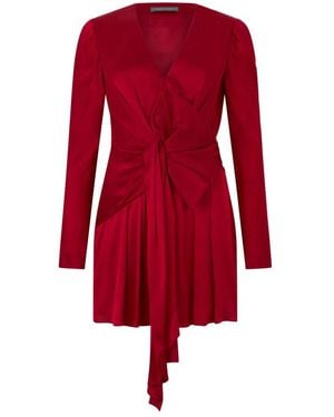 Alberta Ferretti Short Dresses - Red