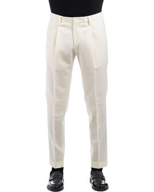 BRIGLIA Straight Trousers - Natural