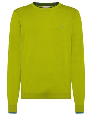 Sun 68 Round-Neck Knitwear - Green