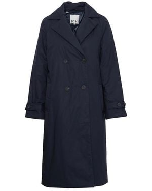 Ichi Double-Breasted Coats - Azul