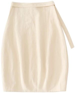 Studio Nicholson Rokken ,Linnen Orcha Belt Wrap Skirt - Naturel