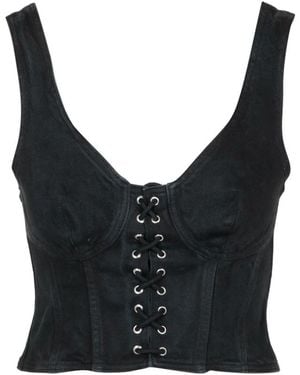 Grifoni Sleeveless Tops - Black
