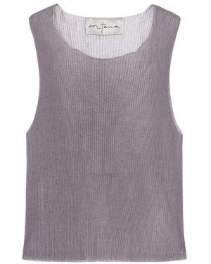 Cortana Sleeveless Tops - Grey
