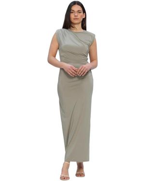 Rosemunde Billie Sl Long Drape Dress - Groen