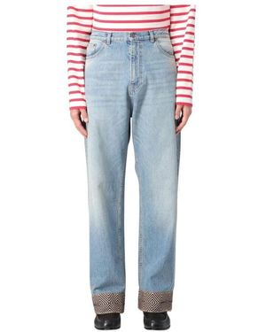Valentino Jeans Mit Klassischer Passform Und Distressed-Details - Blau
