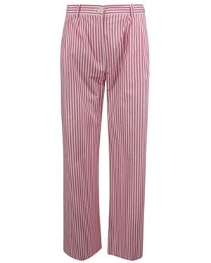 Ermanno Scervino Broeken ,Roze ,Katoen Wijde Katoenen Broek - Rood