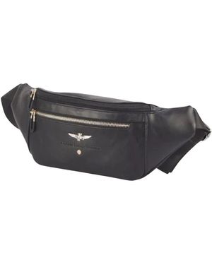 Aeronautica Militare Militärstil Reißverschluss Bauchtasche - Schwarz