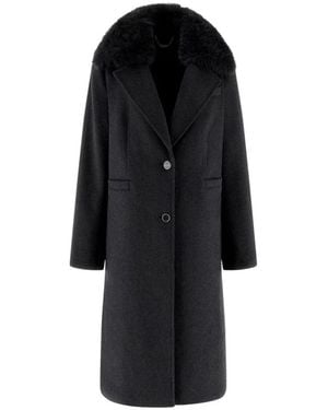 Guess Single-Breasted Coats - Black