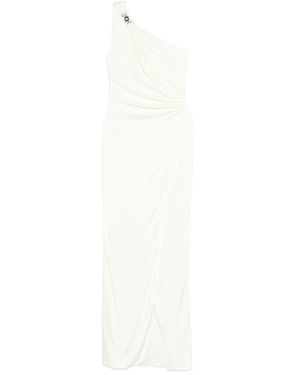 Versace Viscose-Jersey Gedrapeerde Galajurk - Wit