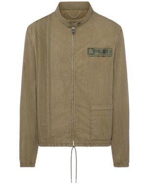 Maison Margiela Jassen ,Groen ,Katoen Vintage Sportswear Jas