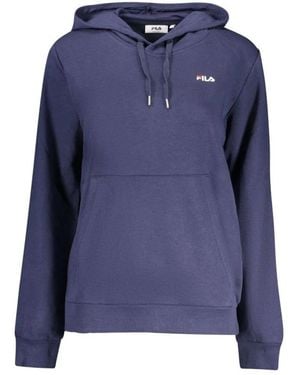 Fila Hoodies & Sweatvesten ,Blauw ,Katoen Blu Katoenen Sweatshirt