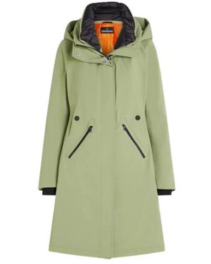 Creenstone Jassen ,Groen ,Polyester Waterdichte Lange Parka Evanna Model