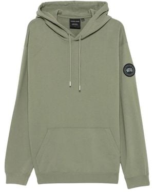 Canada Goose Hoodies & Sweatvesten ,Groen ,Katoen Loon Hooded Sweatshirt