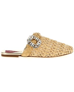 Roger Vivier Schoenen ,Tule Bab Viv Mules - Metallic
