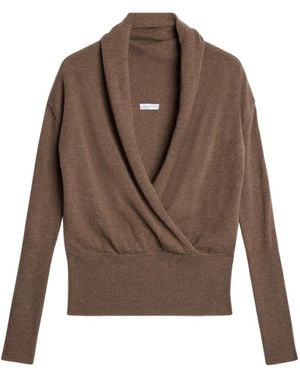 7 For All Mankind V-Neck Knitwear - Marrone