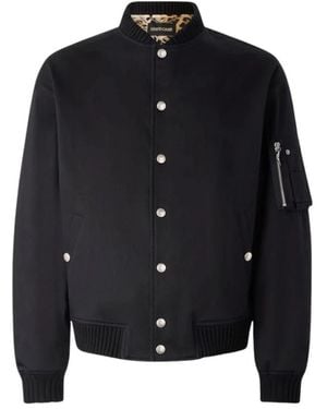 Roberto Cavalli Gevoerde Bomberjack - Zwart