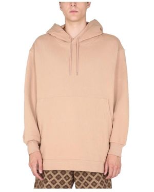 Dries Van Noten Hoodies & Sweatvesten ,Hoodie Met Trekkoord Aan De Voorkant - Naturel