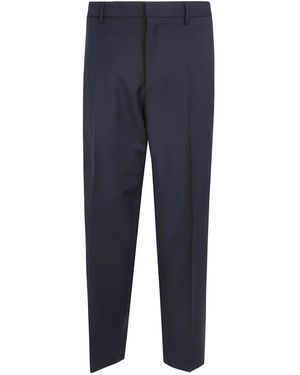 Jil Sander Broeken ,Zwart ,Straight Broeken - Blauw