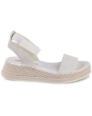 Calvin Klein Leder Keilsandalen - Grau