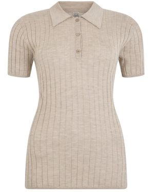 TOTEME Polo Shirts - Natural