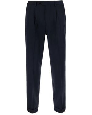 Michael Coal Broeken ,Blauw ,Double-Pleat Tech Broeken