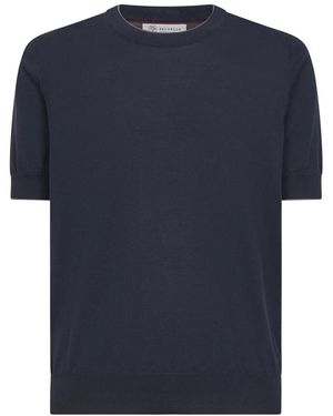 Brunello Cucinelli T-Shirts - Blue