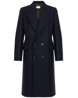 Maison Margiela Double-Breasted Coats - Bleu