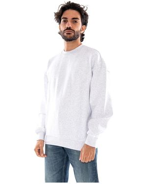 Only & Sons Hoodies & Sweatvesten ,Grijs ,Katoen Onsceres Ovz Ls Crew Sweat Noos - Wit