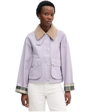 Barbour Cropped Beadnell Casual Jas - Paars