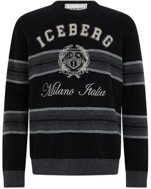 Iceberg Round-Neck Knitwear - Negro