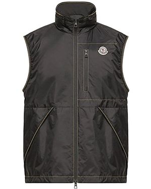 Moncler Jassen ,Zwart ,Polyester Ansiei Vest