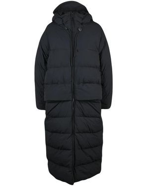 Aspesi Jassen ,Zwart ,Leer Kei Piumino Lungo