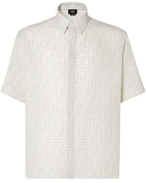 Fendi Short Sleeve Shirts - White