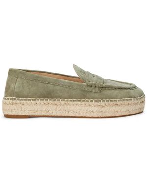 Ralph Lauren Schoenen ,Groen ,Suède Espadrille Mocassin Vrouw Groen