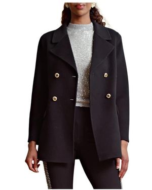 byTiMo Jassen ,Zwart ,Wol Elegante Wollen Blazer